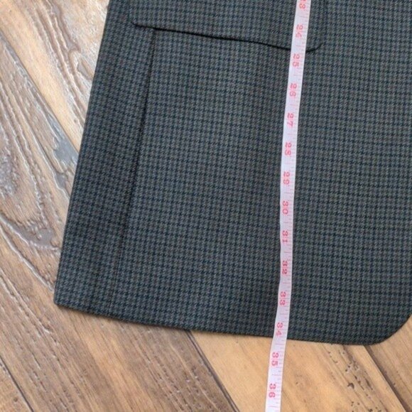 Ralph Lauren Sports Coat Men's 46L Brown Houdstooth Wool Elbow Patches Academia - Picture 10 of 14